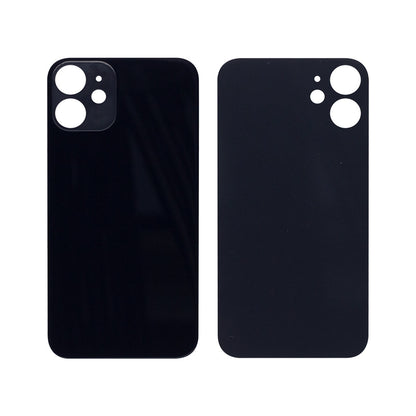 For Apple iPhone 12 Mini Back Glass, Enlarged Camera Frame Black Compatible