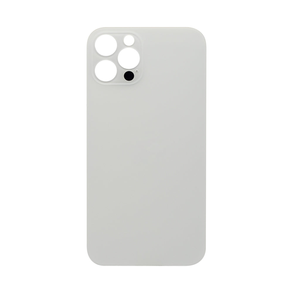 For Apple iPhone 12 Pro Back Glass, Enlarged Camera Frame Silver Compatible