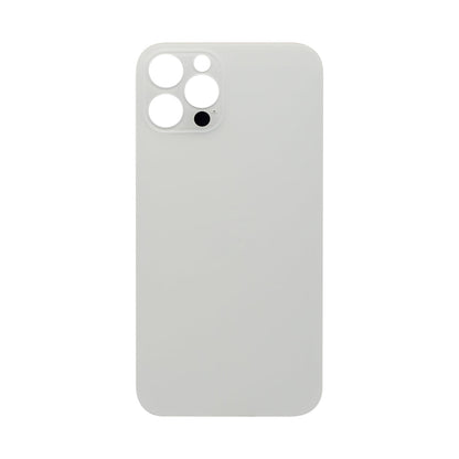 For Apple iPhone 12 Pro Back Glass, Enlarged Camera Frame Silver Compatible