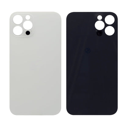 For Apple iPhone 12 Pro Back Glass, Enlarged Camera Frame Silver Compatible