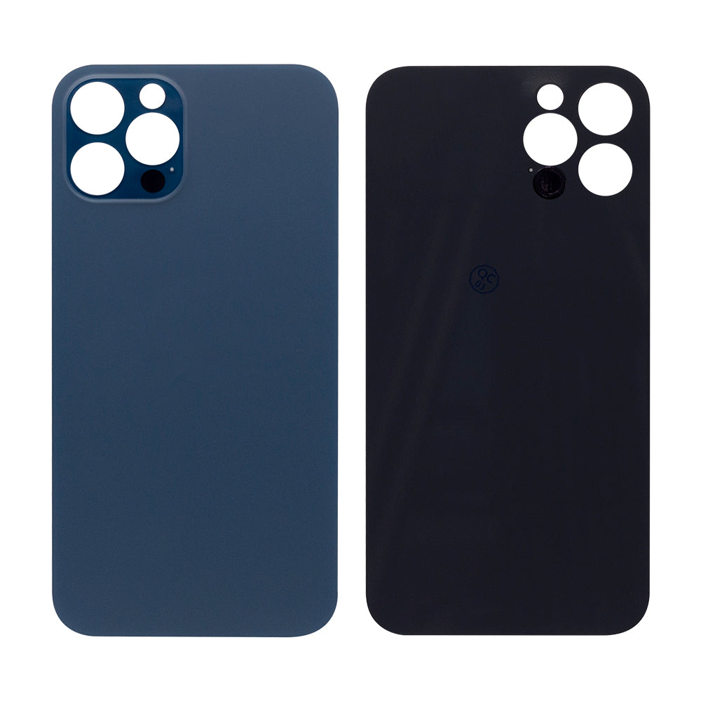 For Apple iPhone 12 Pro Back Glass, Enlarged Camera Frame Pacific Blue Compatible