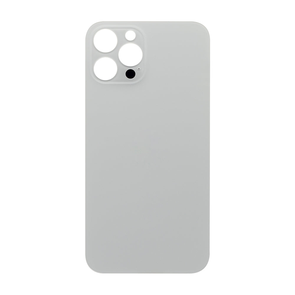 For Apple iPhone 12 Pro Max Back Glass, Enlarged Camera Frame Silver Compatible