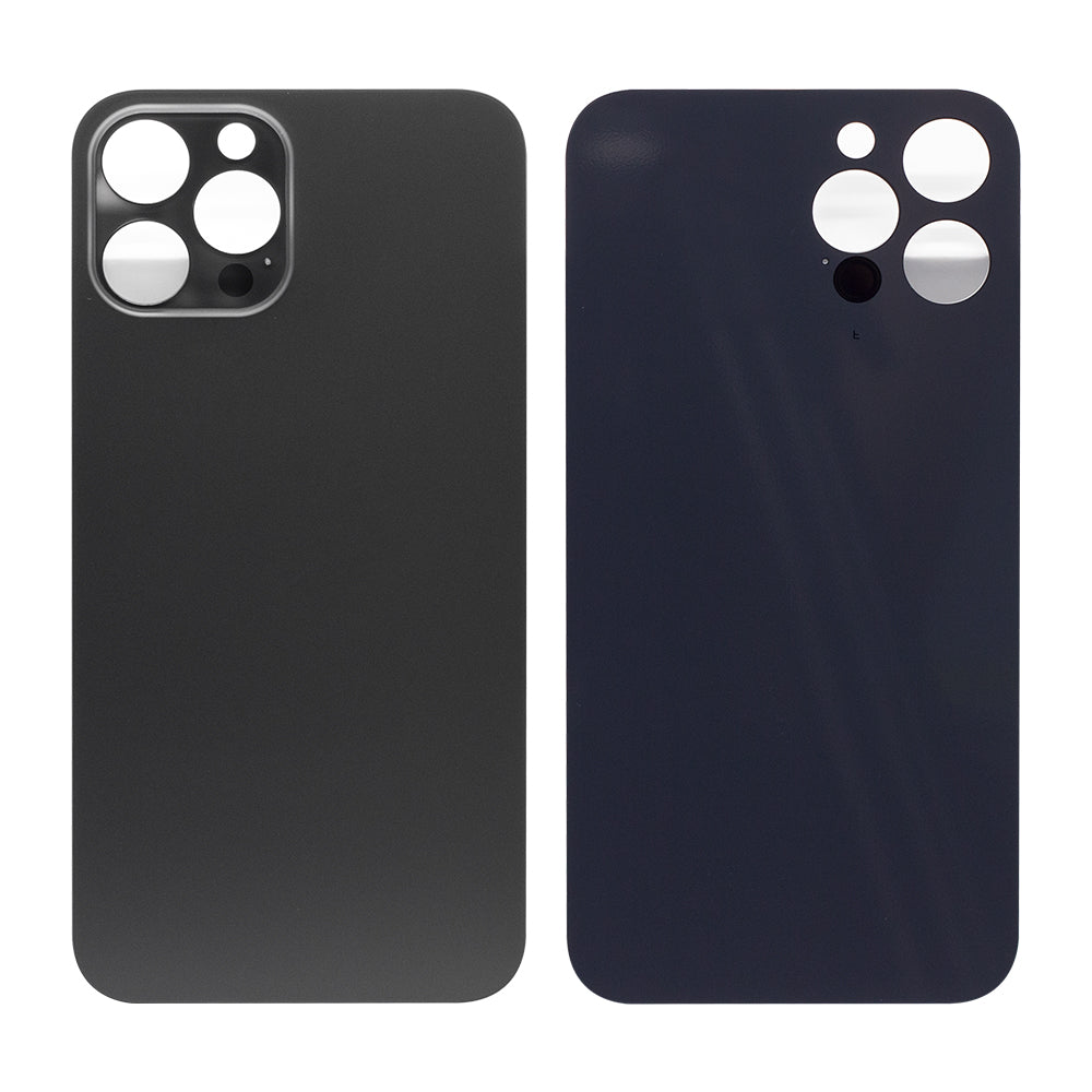 For Apple iPhone 12 Pro Max Back Glass, Enlarged Camera Frame Graphite Compatible