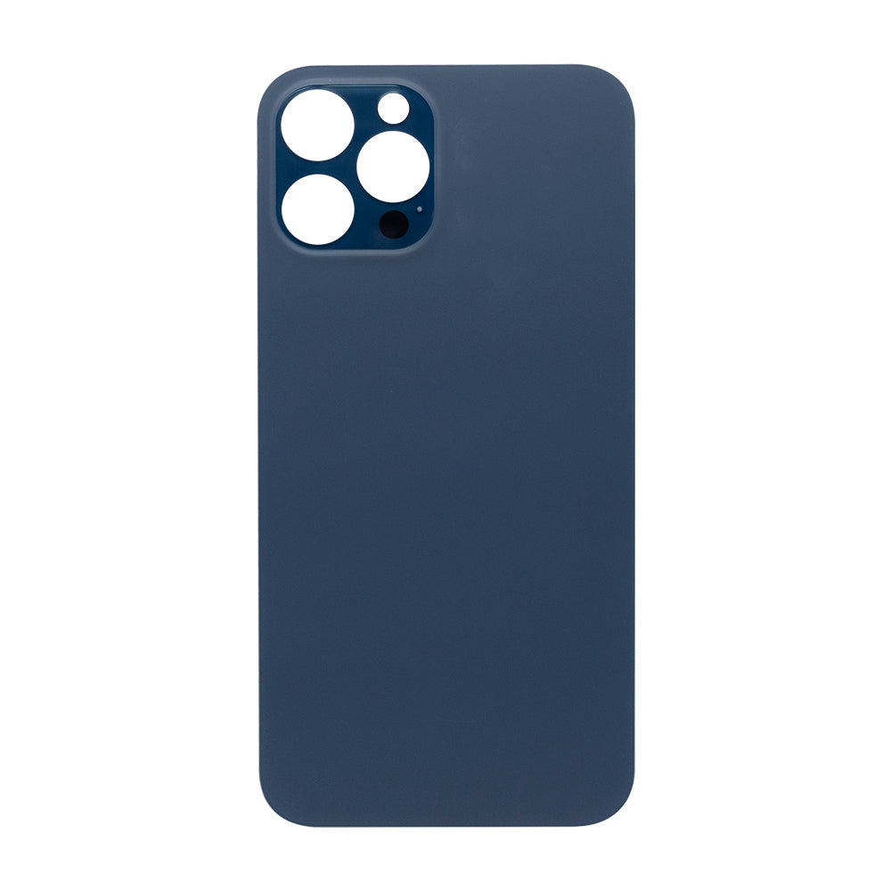 For Apple iPhone 12 Pro Max Back Glass, Enlarged Camera Frame Pacific Blue Compatible