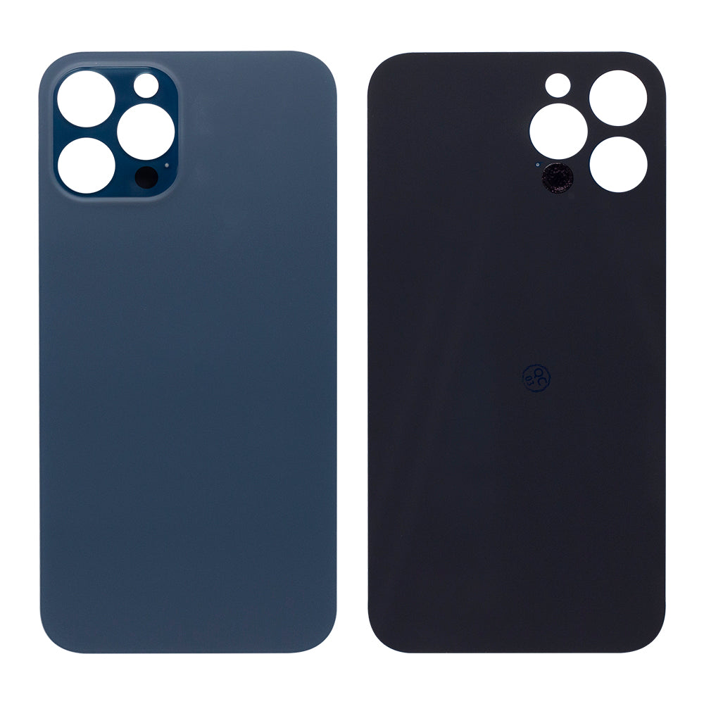 For Apple iPhone 12 Pro Max Back Glass, Enlarged Camera Frame Pacific Blue Compatible