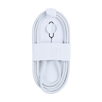 For Apple iPhone 15, 16, 17 Series USB-C To USB-C Woven Cable 100cm 60W  White Retail Box