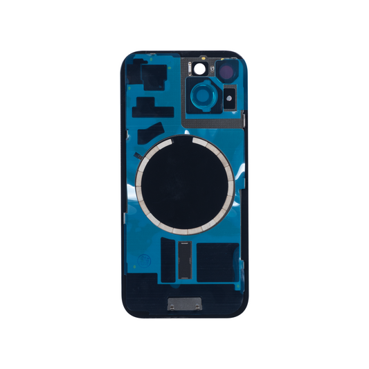 For Apple iPhone 15 Back Glass Without NFC, Enlarged Camera Frame Yellow Compatible