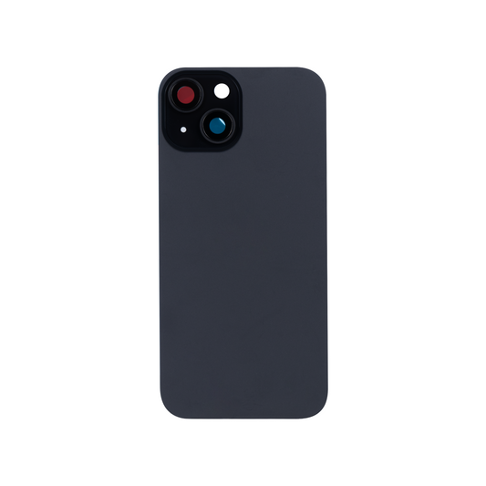 For Apple iPhone 15 Plus Back Glass Without NFC, Enlarged Camera Frame Black Compatible