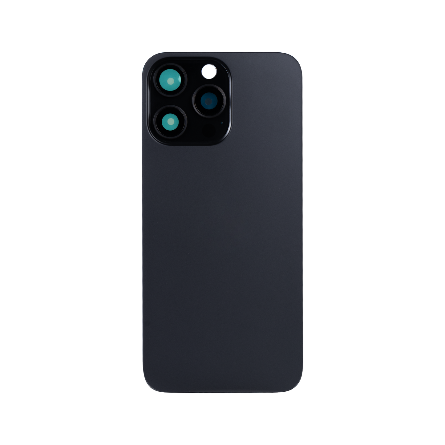 For Apple iPhone 15 Pro Max Back Glass Without NFC, Enlarged Camera Frame Black Titanium Compatible