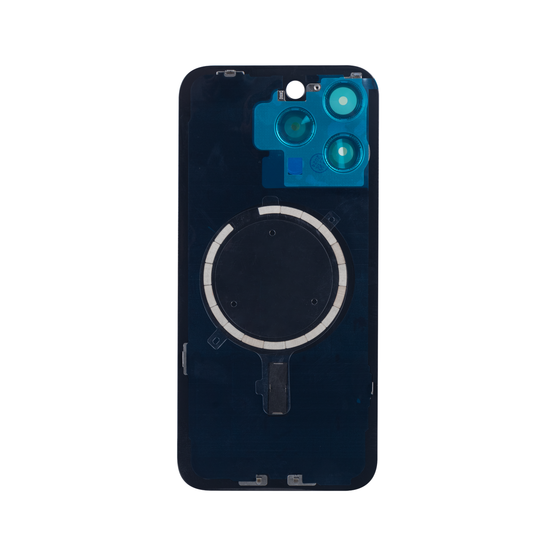 For Apple iPhone 15 Pro Max Back Glass Without NFC, Enlarged Camera Frame Black Titanium Compatible
