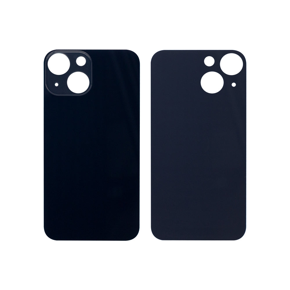 For Apple iPhone 13 Mini Back Glass, Enlarged Camera Frame Midnight Compatible