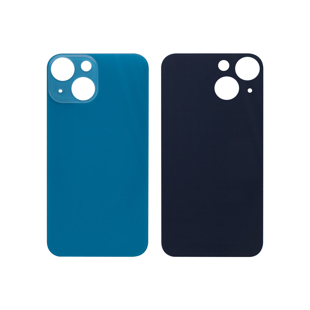 For Apple iPhone 13 Mini Back Glass, Enlarged Camera Frame Blue Compatible