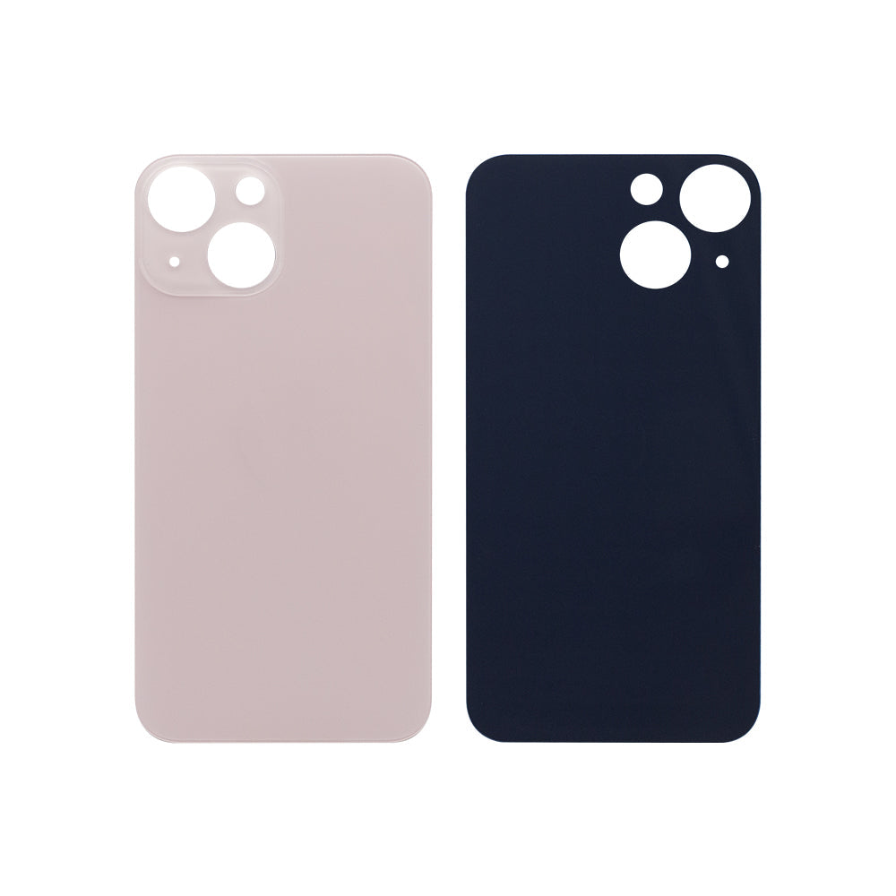 For Apple iPhone 13 Mini Back Glass, Enlarged Camera Frame Pink Compatible