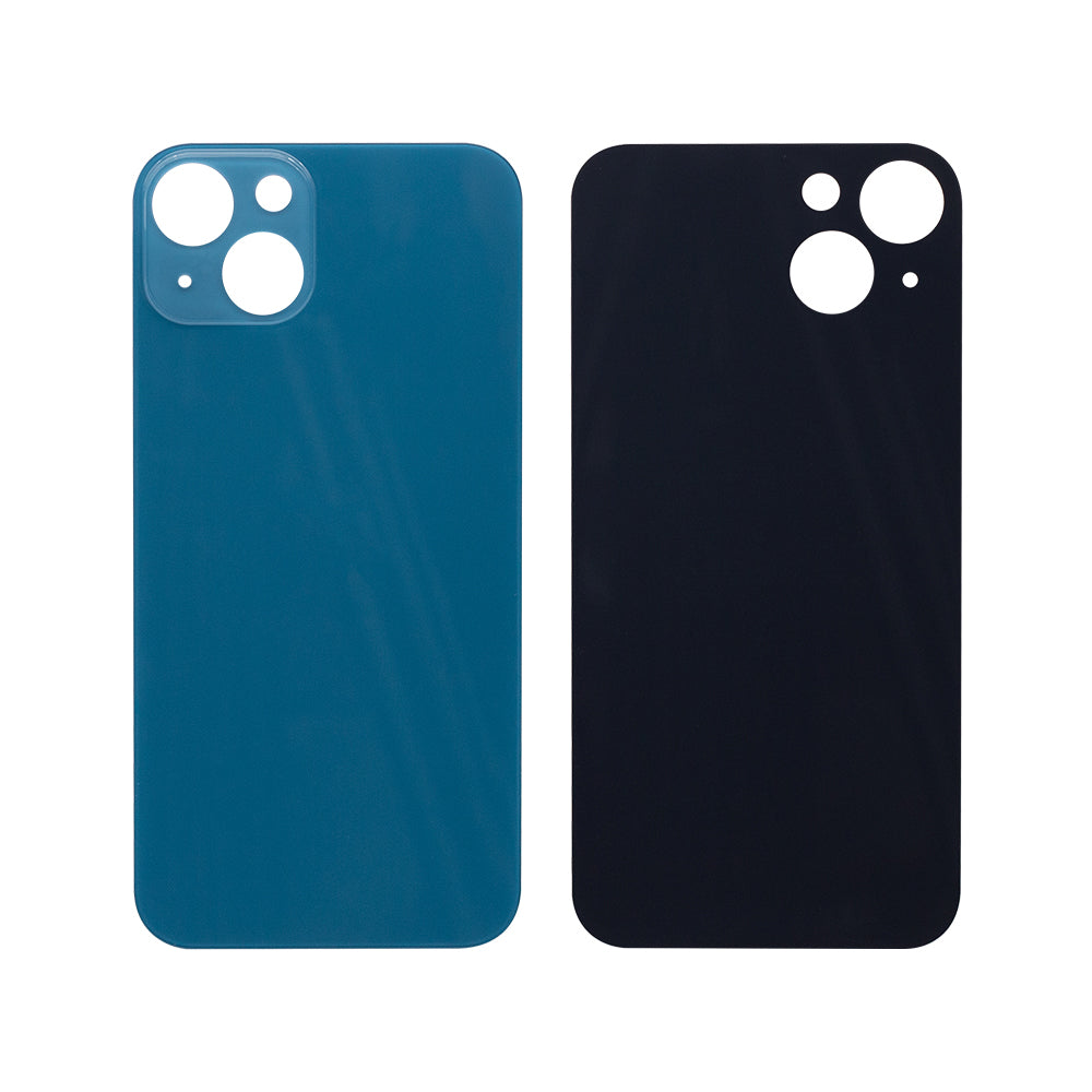 For Apple iPhone 13 Back Glass, Enlarged Camera Frame Blue Compatible