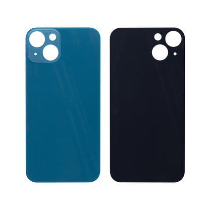 For Apple iPhone 13 Back Glass, Enlarged Camera Frame Blue Compatible