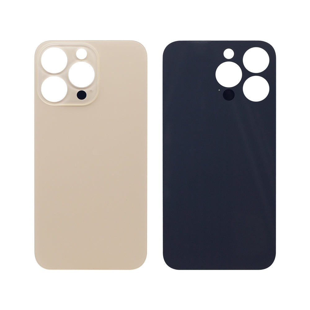 For Apple iPhone 13 Pro Back Glass, Enlarged Camera Frame Gold Compatible