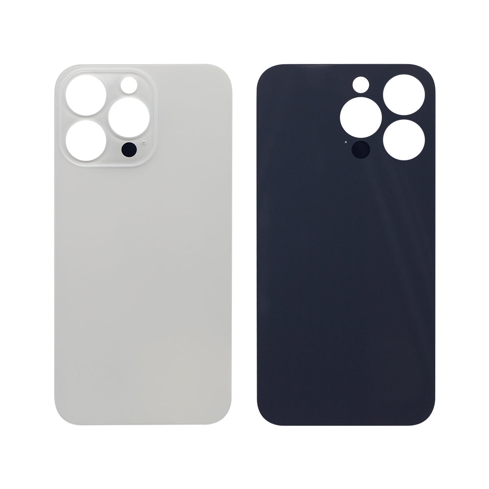 For Apple iPhone 13 Pro Back Glass, Enlarged Camera Frame Silver Compatible