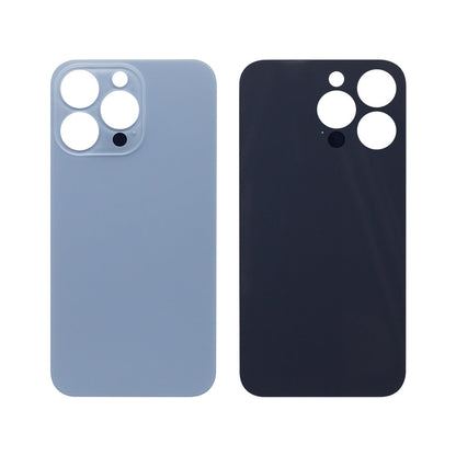 For Apple iPhone 13 Pro Back Glass, Enlarged Camera Frame Sierra Blue Compatible