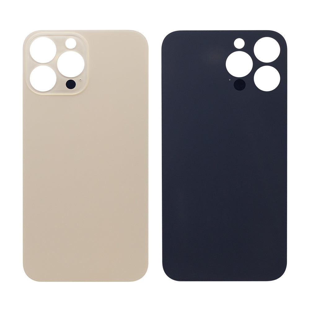 For Apple iPhone 13 Pro Max Back Glass, Enlarged Camera Frame Gold Compatible