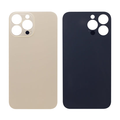 For Apple iPhone 13 Pro Max Back Glass, Enlarged Camera Frame Gold Compatible