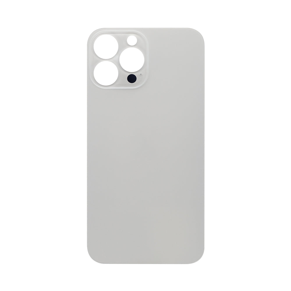 For Apple iPhone 13 Pro Max Back Glass, Enlarged Camera Frame Silver Compatible