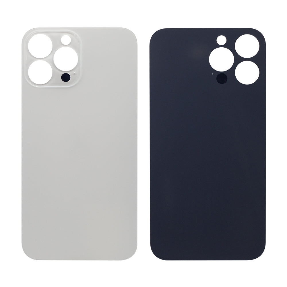 For Apple iPhone 13 Pro Max Back Glass, Enlarged Camera Frame Silver Compatible