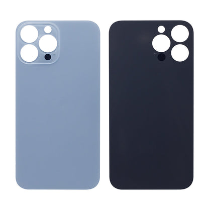 For Apple iPhone 13 Pro Max Back Glass, Enlarged Camera Frame Sierra Blue Compatible