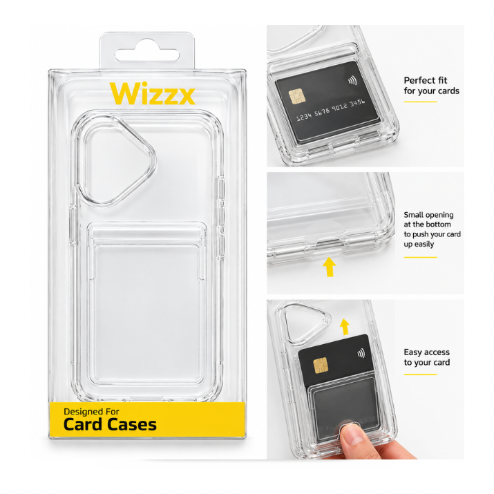 Wizzx Clear Card Case- iPhone 17 Pro Max/18 Pro Max