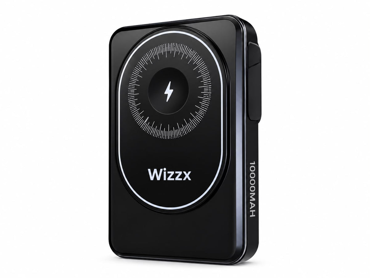 Wizzx Powerbank Magnetic Wireless incl. Cable 10.000 mAh WZX-PB1 - Zwart