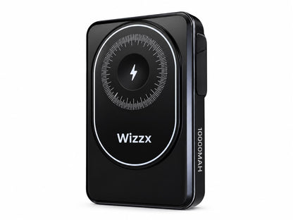 Wizzx Powerbank Magnetic Wireless incl. Cable 10.000 mAh WZX-PB1 - Zwart