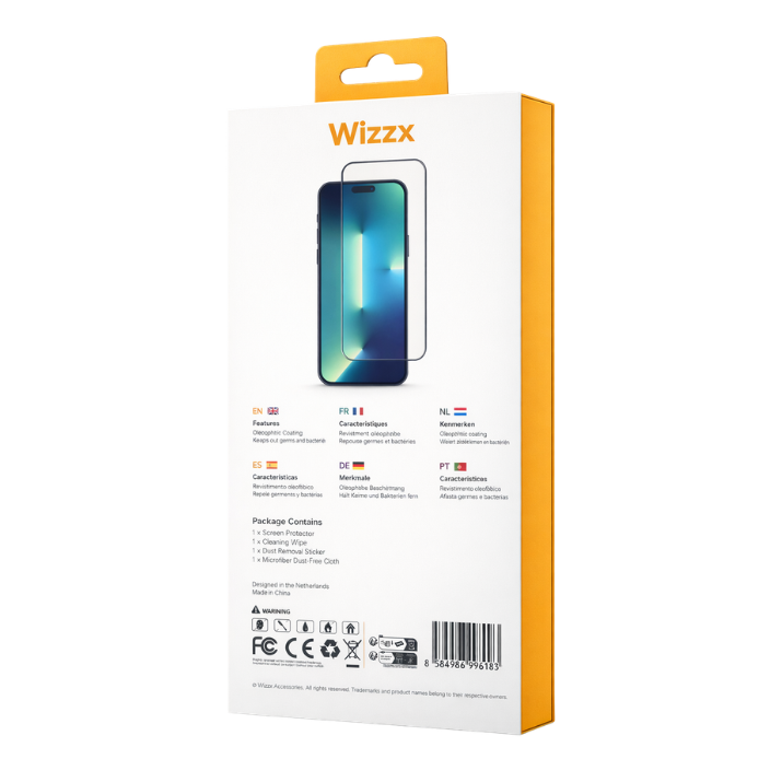 Wizzx Clear Glass Protector iPhone 17 Pro