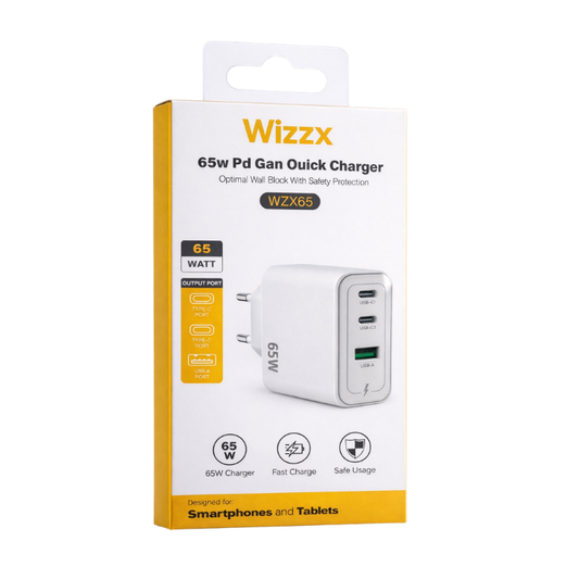Wizzx 65W USB + USB-C Oplader
